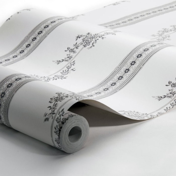 Borastapeter|Papel pintado floral lianas blancas grises|Papel Pintado