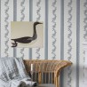 Borastapeter|Wallpaper bluish grey bands flowers|Wallpaper