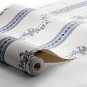 Borastapeter|Wallpaper bluish grey bands flowers|Wallpaper