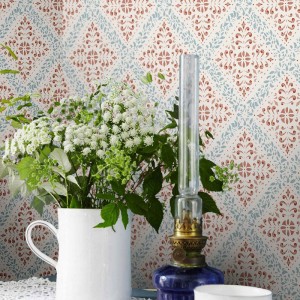 Eijffinger|Vinyl wallpaper with plain textured terracotta linen|Wallpaper