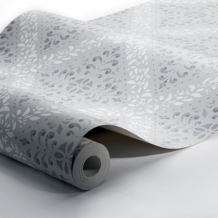 Borastapeter|Papel pintado clásico elegante gris atenuado|Papel Pintado