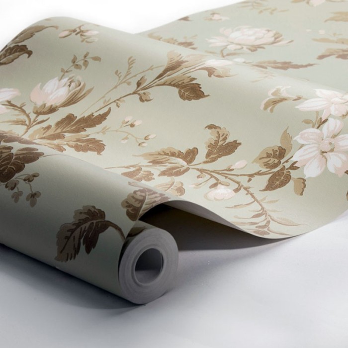 Borastapeter|Papel pintado flores capullos grandes verde|Papel Pintado