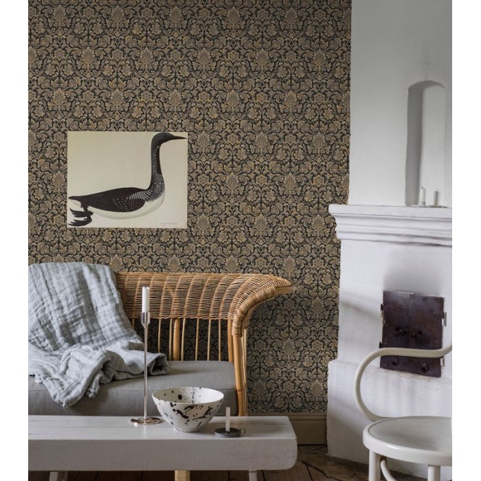 Papel pintado ornamental oro marrón - Borastapeter Anno 4522