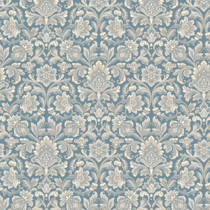 Borastapeter|Papel pintado ornamental medallones azulado|Papel Pintado