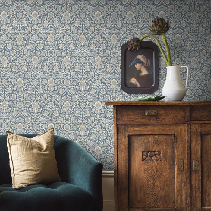 Borastapeter|Wallpaper bluish ornamental medallions|Wallpaper