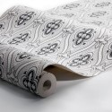 Borastapeter|Papier peint nordique gris clair blanc noir|Papier Peint