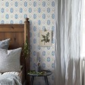 Borastapeter|Papier peint classique scandinave beige bleu|Papier Peint