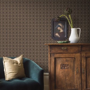 Casamance|Orientalische Keramik Tapete anthrazit|Tapeten 2