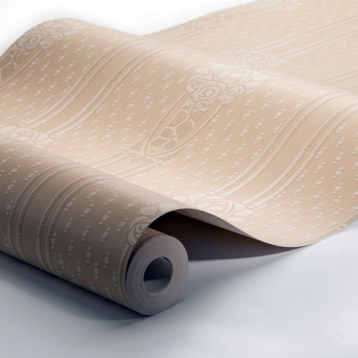 Borastapeter|Papel pintado Art Nouveau rayas floral beige|Papel Pintado