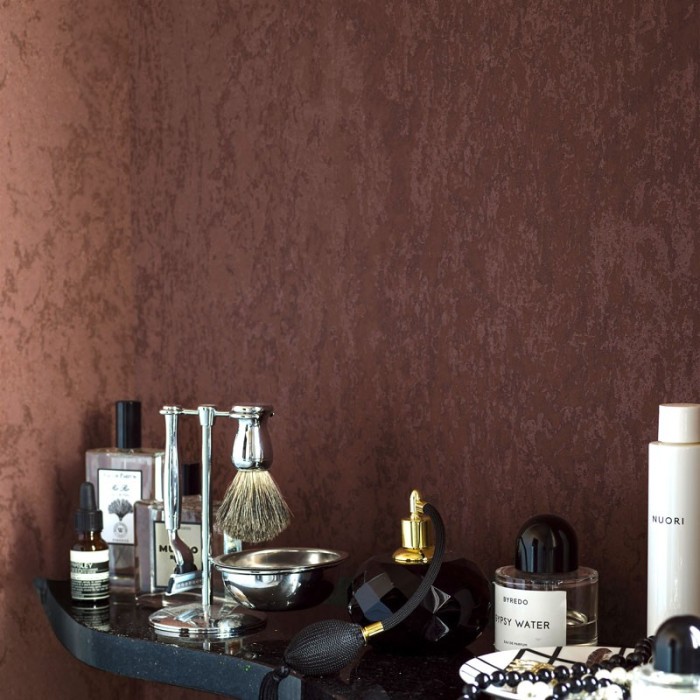 Borastapeter|Wallpaper metallic rusty red modern|Stucco Imitation