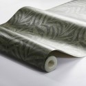 Borastapeter|Papier peint feuilles de palmier safari vert nacré|Papier Peint