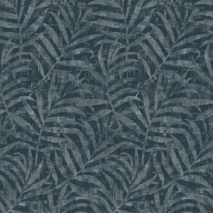 Borastapeter|Papel pintado hojas palmera azul vibrante brillo|Papel Pintado