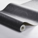 Borastapeter|Papel pintado moderno remolinos azul medianoche plateado|Papel Pintado