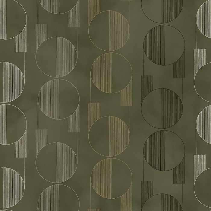 Borastapeter|Papel pintado moderno círculos verde musgo brillante|Papel Pintado