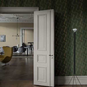 Marburg|Plain striped wallpaper in silver grey|Wallpaper 2