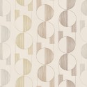 Borastapeter|Papier peint cercles beige doré métallisé|Papier Peint