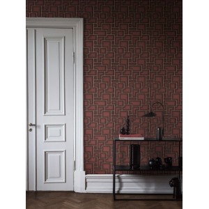 Papeldecor|Papel pintado barroco de círculos floral y ornamental dorado negro|Papel Pintado 2