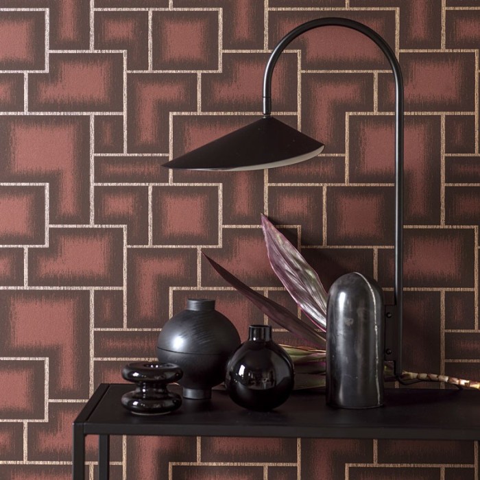 Borastapeter|Wallpaper metallic burgundy red modern|Wallpaper