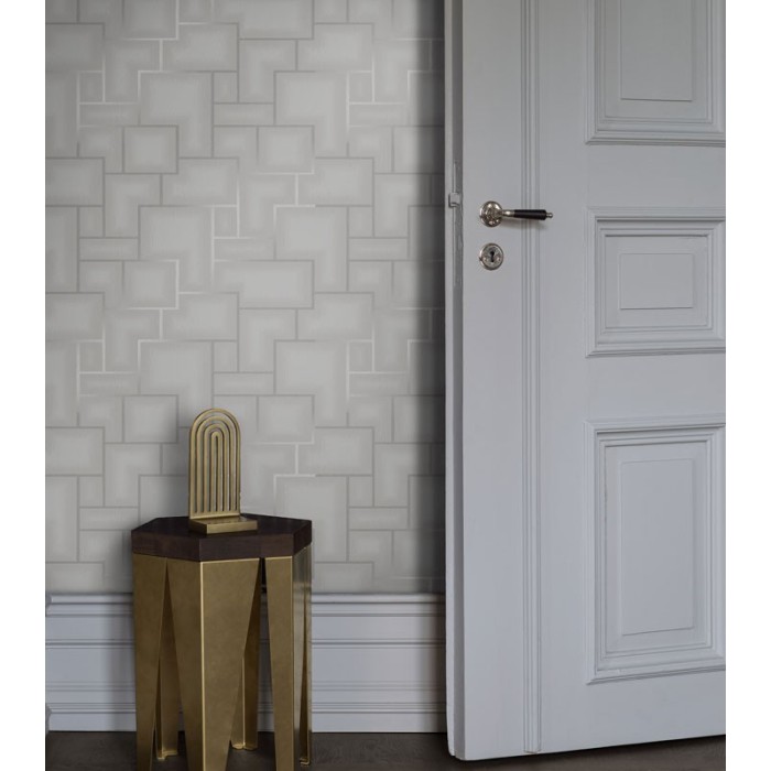 Borastapeter|Tapete modern grau metallische Ränder|Tapeten