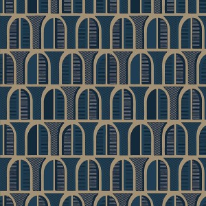 As Creation|Papel Pintado damasco flores vintage beige azul|Papel Pintado