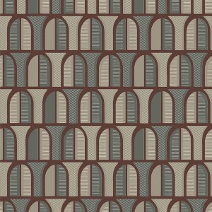 Caselio|Imitation linen wallpaper in petrol blue|Wallpaper