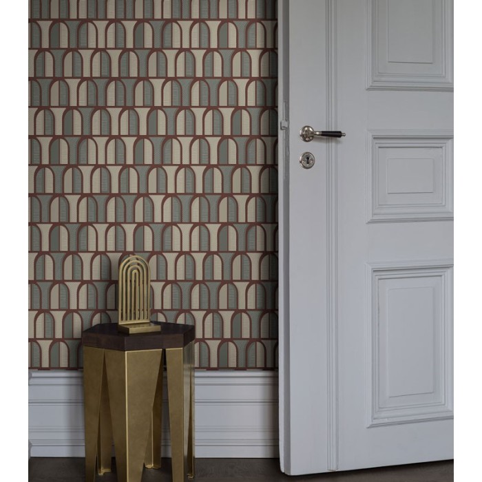 Borastapeter|Papel pintado retro vintage moderno azul rosa beige|Papel Pintado