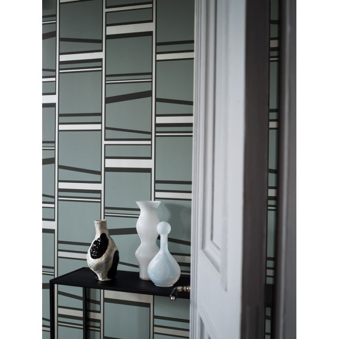Borastapeter|Tapete modern geometrisch grün schwarz|Tapeten