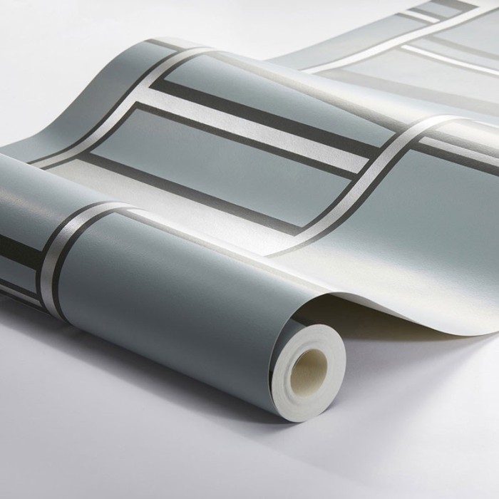 Papel pintado geométrico moderno verde negro - Borastapeter The Apartment 3053