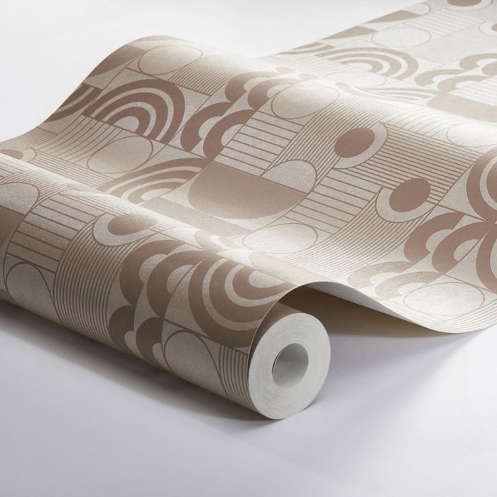 Borastapeter|Tapete retro kosmopolitisch perlmuttrosa|Tapeten