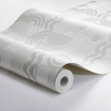 Borastapeter|Papier peint moderne blanc métallisé brillant|Papier Peint