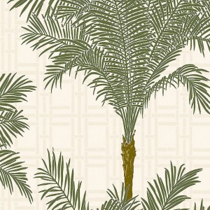 Papeldecor|Vliestapete Blumenranke Grün|Tapeten