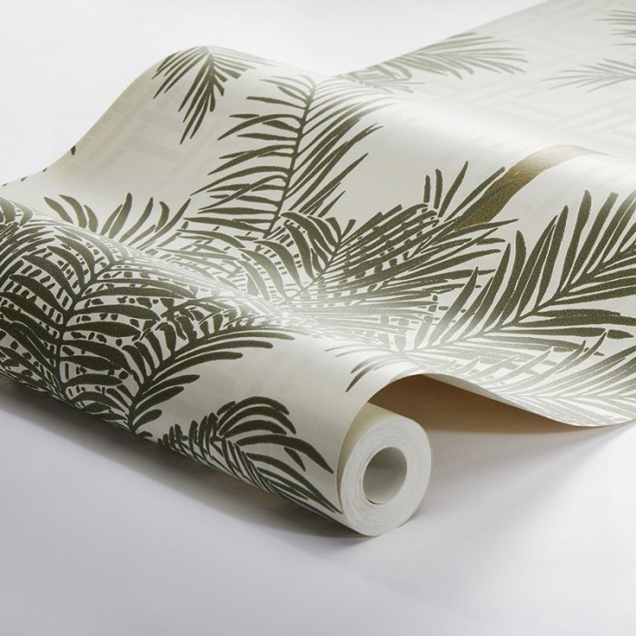 Borastapeter|Papier peint palmiers Copacabana vert beige|Papier Peint