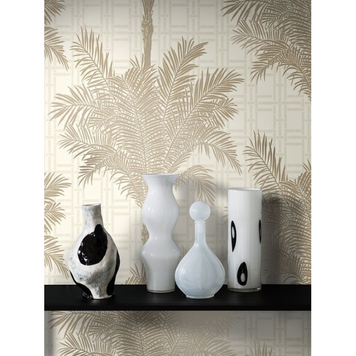 Borastapeter|Papel pintado palmeras tropicales turrón nacarado|Papel Pintado