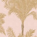 Borastapeter|Papel pintado palmeras doradas metalizado rosa polvo|Papel Pintado