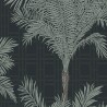Borastapeter|Wallpaper dark grey green tropical palms|Wallpaper