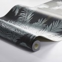 Borastapeter|Papel pintado palmeras tropicales verde gris oscuro|Papel Pintado