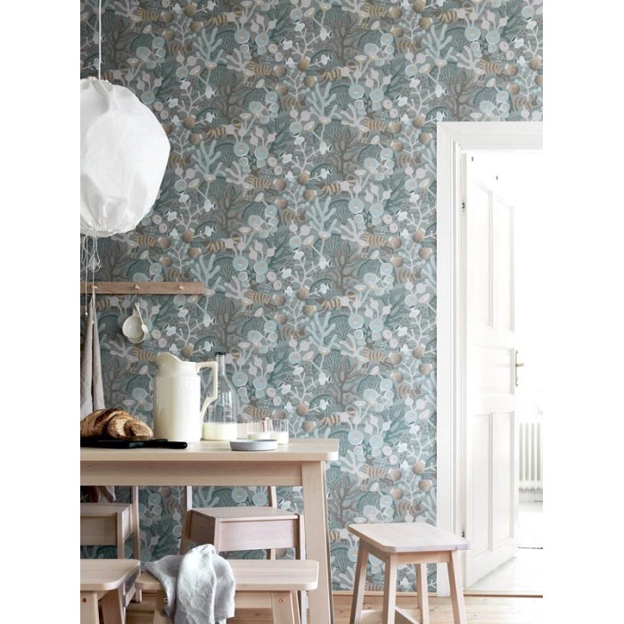 Papel pintado fantasía fondo coralino - Borastapeter Wonderland 1459