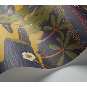 Casadeco|Hippie-chic floral wallpaper in mint green|Tropical 2