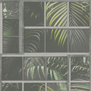 Architects Paper|Papier peint plantes grimpantes vert avec fleurs fuchsia|Papier Peint