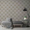 As Creation|Papier Peint losanges géométriques gris et doré|Art Déco