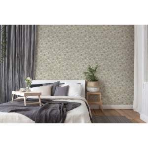As Creation|Wallpaper with a white and beige sunflower pattern|Vintage Flowers 2