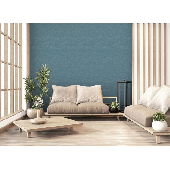 As Creation|Papel Pintado arrugado azul verde y motas metalizadas|Papel Pintado