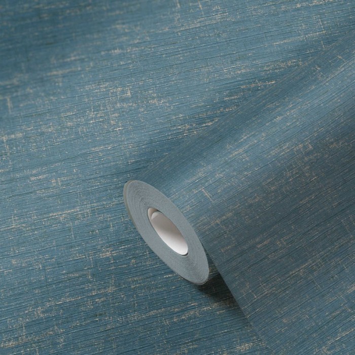 As Creation|Papel Pintado arrugado azul verde y motas metalizadas|Papel Pintado