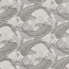 As Creation|Papier Peint oriental avec carpes japonaises en tons de gris|Papier Peint