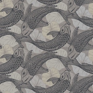 Versace|Papier peint baroque cercles floraux or et noir|Papier Peint