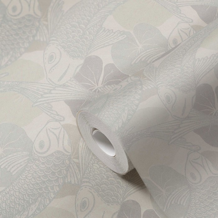 As Creation|Papier Peint motifs orientaux gris et argent métallisé|Papier Peint