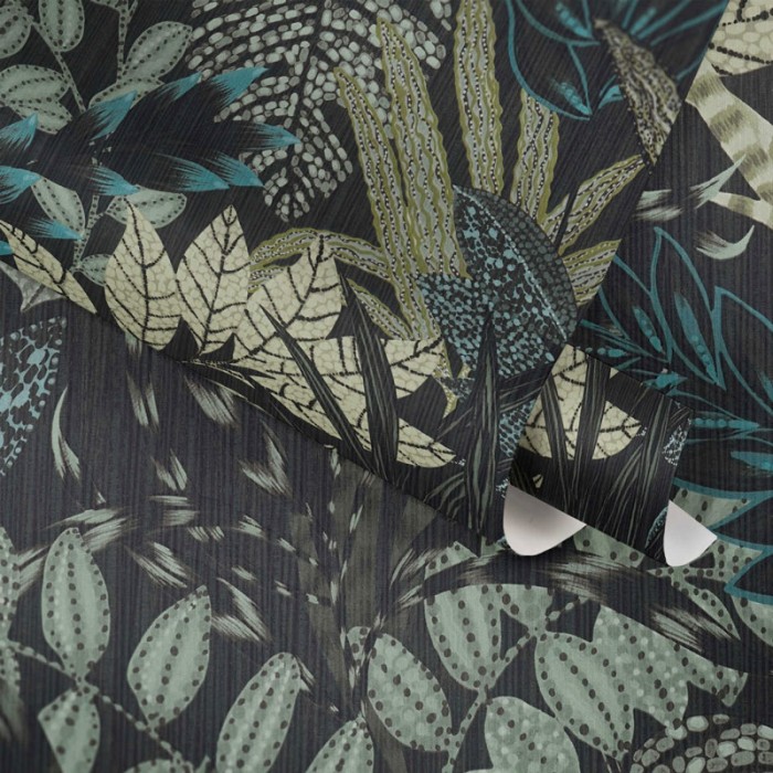 Papel Pintado floral moderno verde negro - As Creation Metropolitan Stories 2 378603