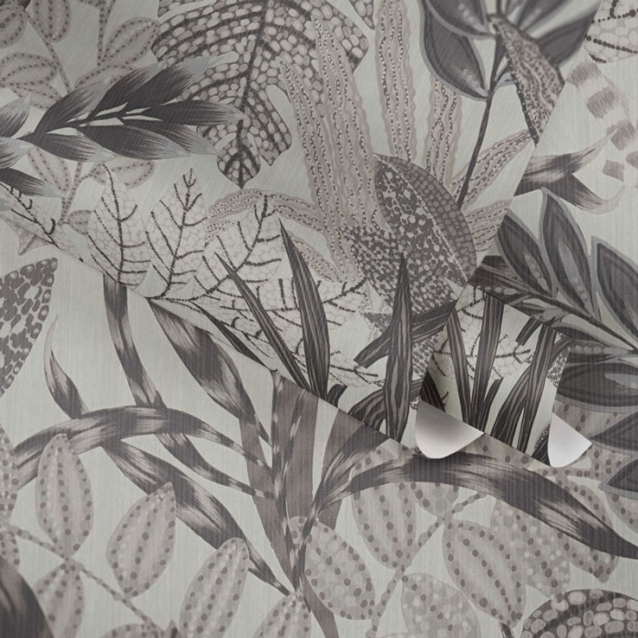 As Creation|Papel Pintado étnico floral moderno tonos grises|Papel Pintado