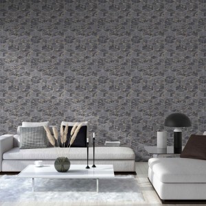 Papeldecor|Cheerful wallpaper with a lush tropical print on a yellow background|Wallpaper 2