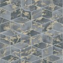 As Creation|Papier Peint imitant le marbre gris, formes géométriques|Papier Peint